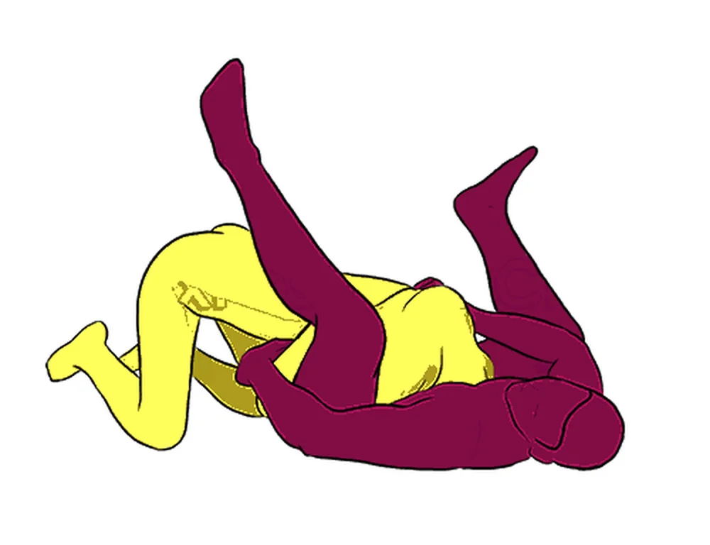 Croissant sex position illustration