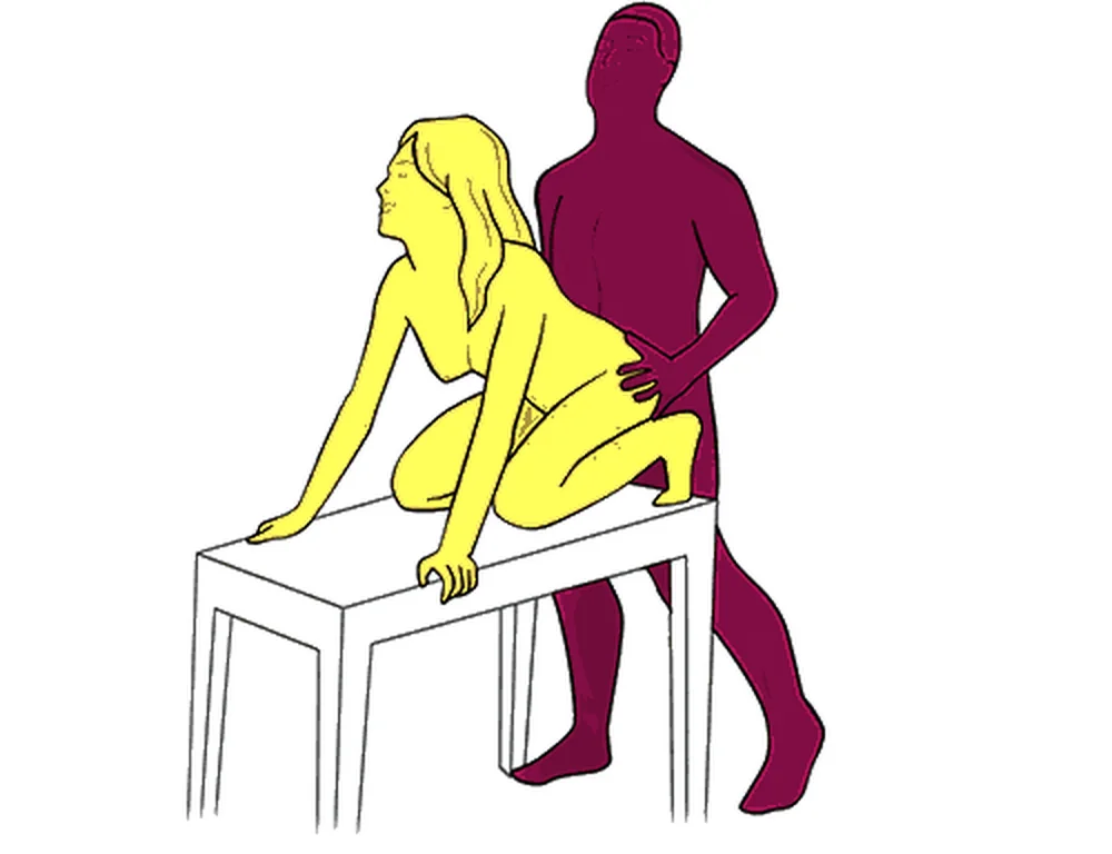 Penguin sex position illustration