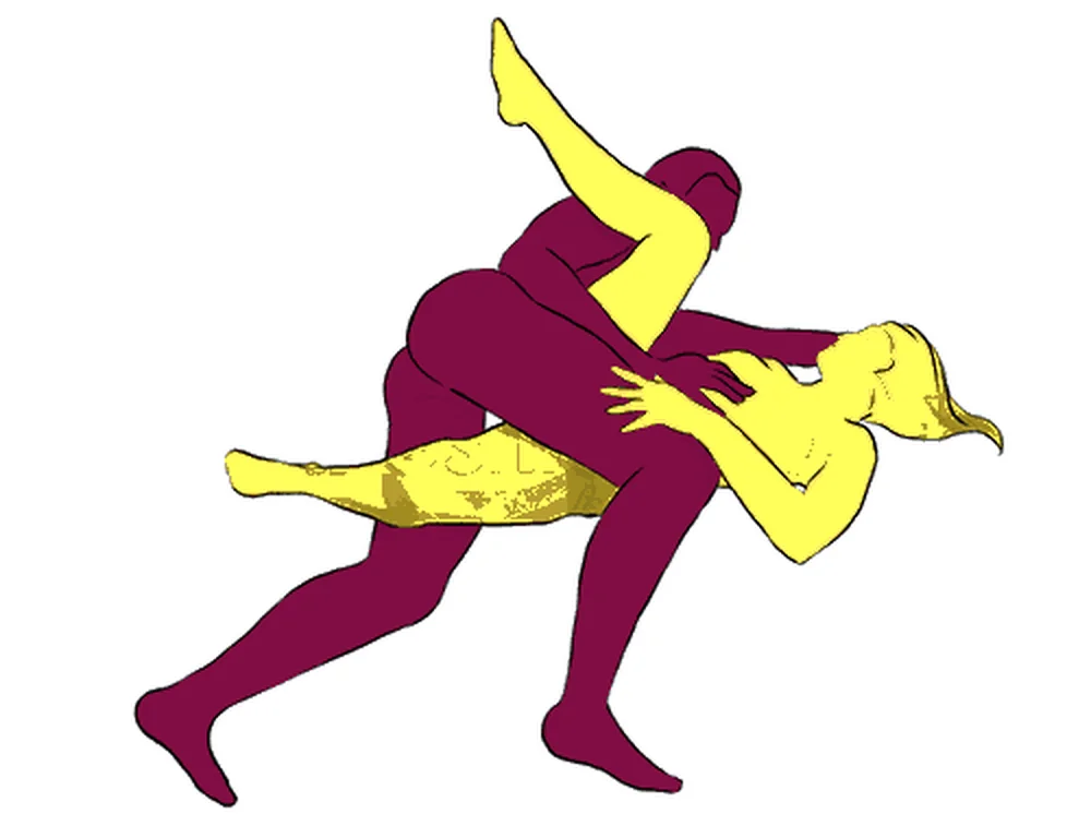 Scissor sex position illustration